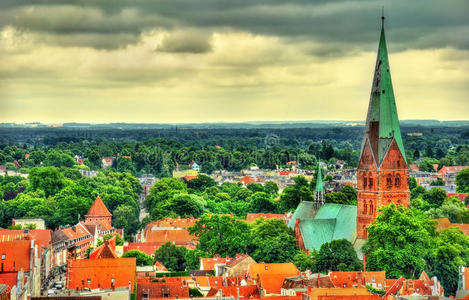 卢恩文化德国卢贝克圣艾吉登教堂照片