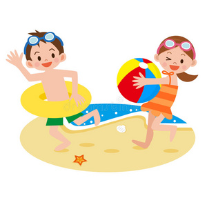 日本孩子玩耍图片