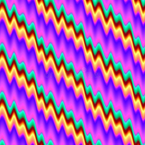 抽象的彩色波浪图案。 多色波浪纹理背景。 无缝插图。