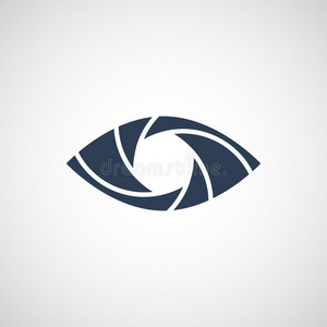 眼睛矢量标志眼睛快门矢量标志设计照片