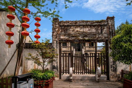 文化 房屋 风景 植物 对联 庭院 建筑 学校 绘画 文明