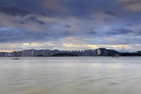 地标 海岸 美丽的 发光 全景 建筑 亚洲 假日 目的地