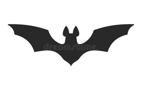 万圣节蝙蝠图标白色背景。 矢量