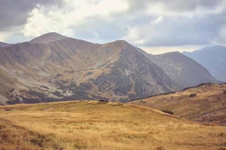 美丽的山景。