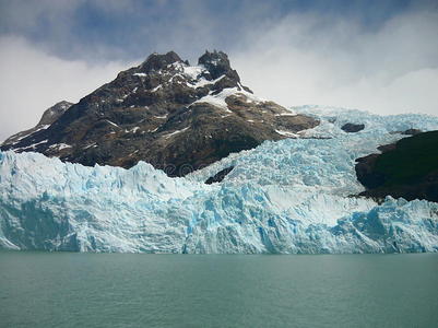 冰川下山。