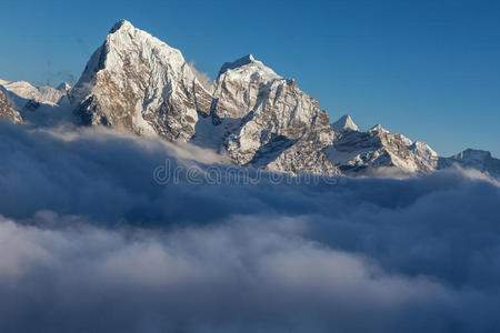 高山 傍晚 波峰 高的 嘧啶 梦想 冒险 珠穆朗玛峰 亚洲
