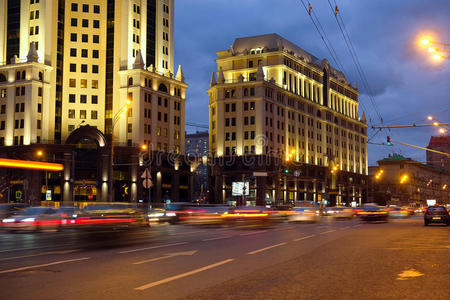 莫斯科的夜间交通