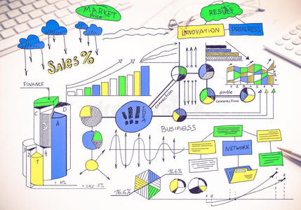 市场 信息图表 连接 电子商务 利润 颜色 解决方案 公司