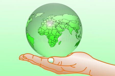 在手的地球图片