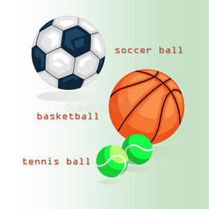 皮革 闲暇 活动 系统 竞争 要素 篮球 插图 足球 保龄球