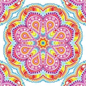 万花筒花卉图案,曼陀罗照片