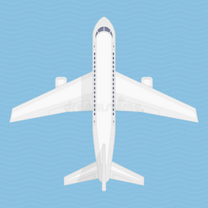 航空矢量图中的飞机。