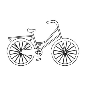 自行车车辆风格隔离图标