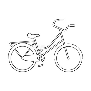 自行车车辆风格隔离图标