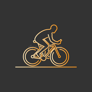 自行车骑自行车线图标图片