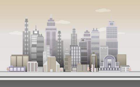 城市游戏背景，2d游戏应用。