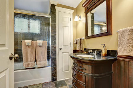 美国人 美丽的 形象 镜子 房间 建筑 浴室 项目 简单的