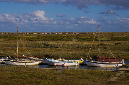 英国 海岸 诺福克 码头 遥远的 航海 风景 沿海 海景