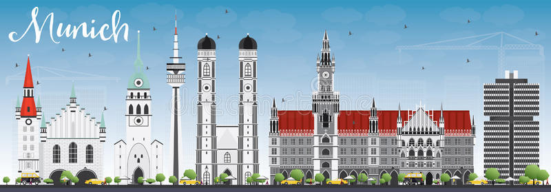 德国 插图 商业 风景 房子 全景图 建筑 天际线 目的地