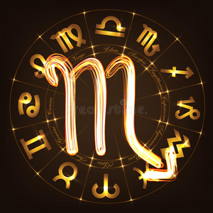 天蝎座星盘图片