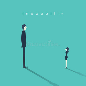 男女不平等观念与性别差距生活工作不平衡的概念粉笔画或黑板上的文字