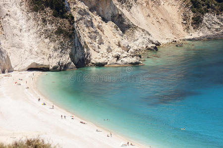 异国情调的海滩，米拉洛尼亚，希腊
