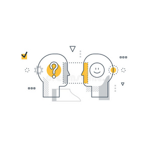 用心沟通情商概念,沟通技巧,推理和说服照片