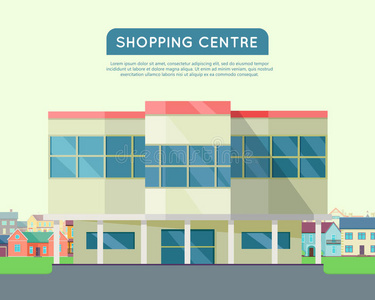 商业 城市 购物中心 插图 房子 医院 外部 精品店 建筑