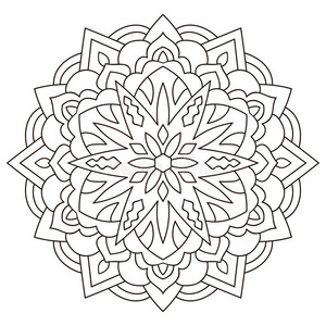 圆形对称图案. 着色照片