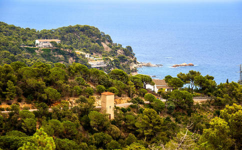 托萨 西班牙 城市 目的地 成为 加泰罗尼亚 地中海 之间