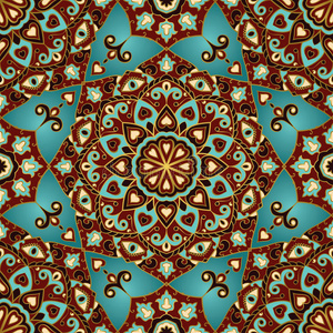 曼陀罗 印第安人 马赛克 波斯语 眼睛 花丝 插图 地毯