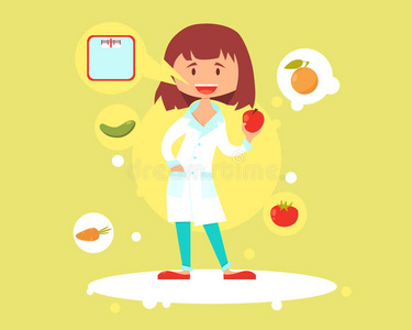 可爱的女人营养师照片