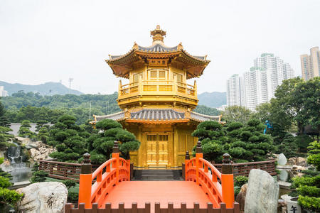 中国人 公园 花园 佛教 屋顶 瓷器 小山 寺庙 尼姑庵