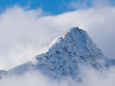 滑雪 攀登 高的 登山 金字塔 斜坡 寒冷的 薄雾 自由