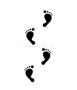 光秃秃的 足迹 追踪 鞋底 插图 徒步旅行 脚印 印记 轨道