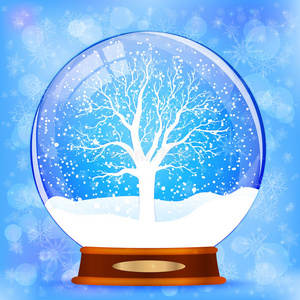 雪球 空的 晶体 圣诞节 地球 招呼 雪花 假日 冬天 玻璃