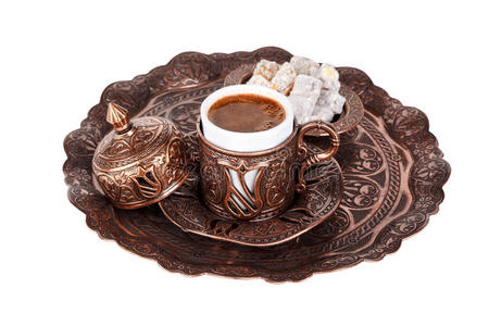 一杯土耳其咖啡和快乐
