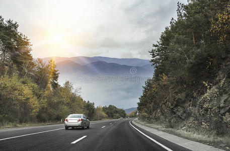 摄影 运动 汽车 自然 小山 天空 秋天 森林 风景 新的