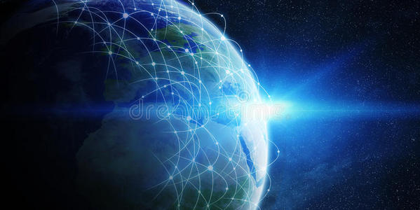 世界各地的全球网络和数据交换