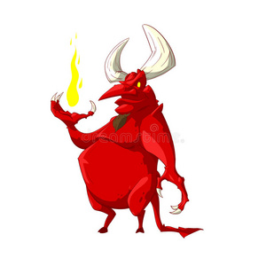 卡通红色恶魔照片