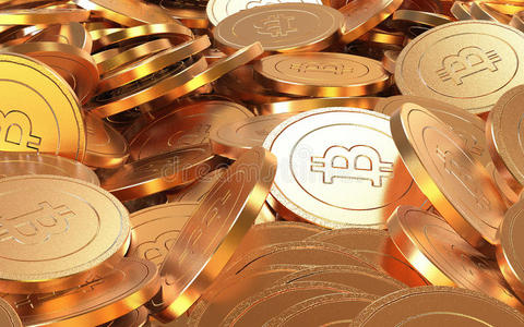 黄金比特币密码学数字货币硬币。