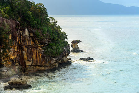 亚洲 自然 海滩 假期 海洋 婆罗洲 巴丹 古晋 旅行 岩石