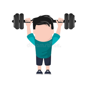 健身房 运动 活力 锻炼 身体 自然 保镖 重量 男人 适合