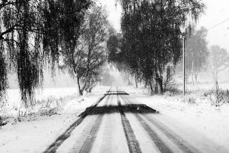 多雪的街道