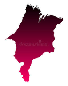 旅行 地图学 地理 插图 粉红色 马拉尼奥 巴西 状态 地图