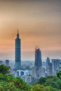 台湾台北夜空线。