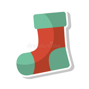 圣诞袜装饰图标