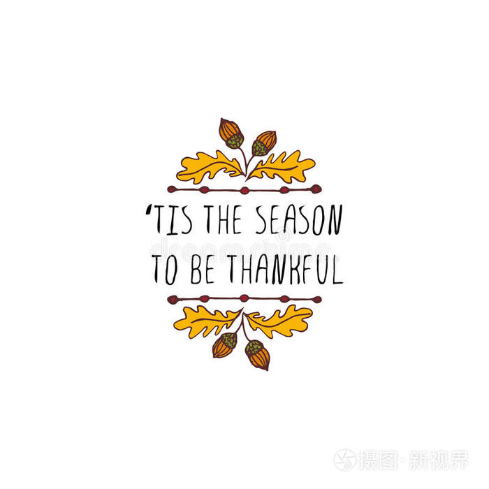 落下 十一月 消息 秋天 插图 横幅 标签 家庭 橡子 优雅