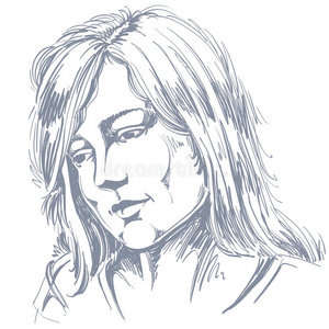 美丽的忧郁的女士摆姿势照片