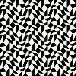 抽象几何黑白图形瓷砖独特的图案